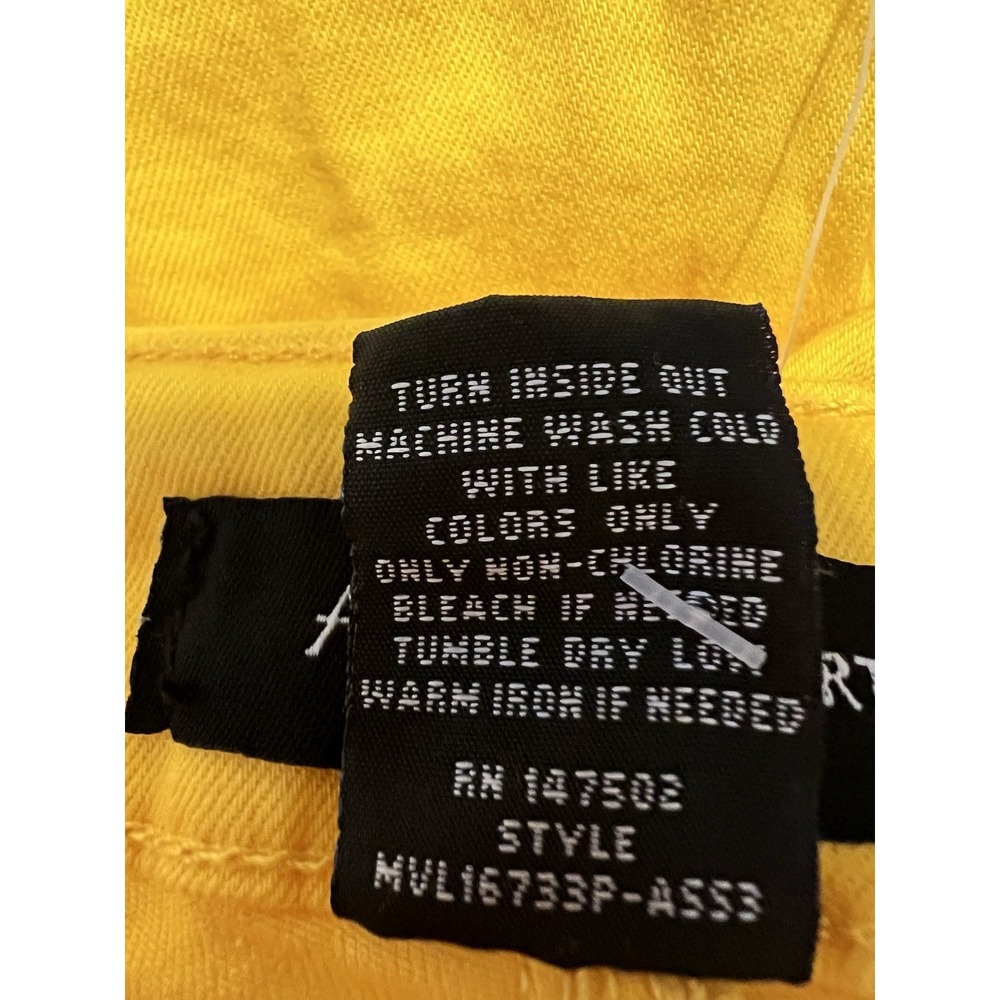 NWT Ashley Stewart Women's Yellow Skinny Jeans Size 14 - Picture 6 of 6